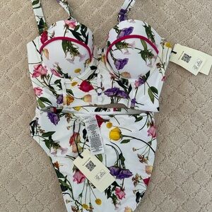 Ted Baker Floral Bikini Set with Underwire - brand new, never worn